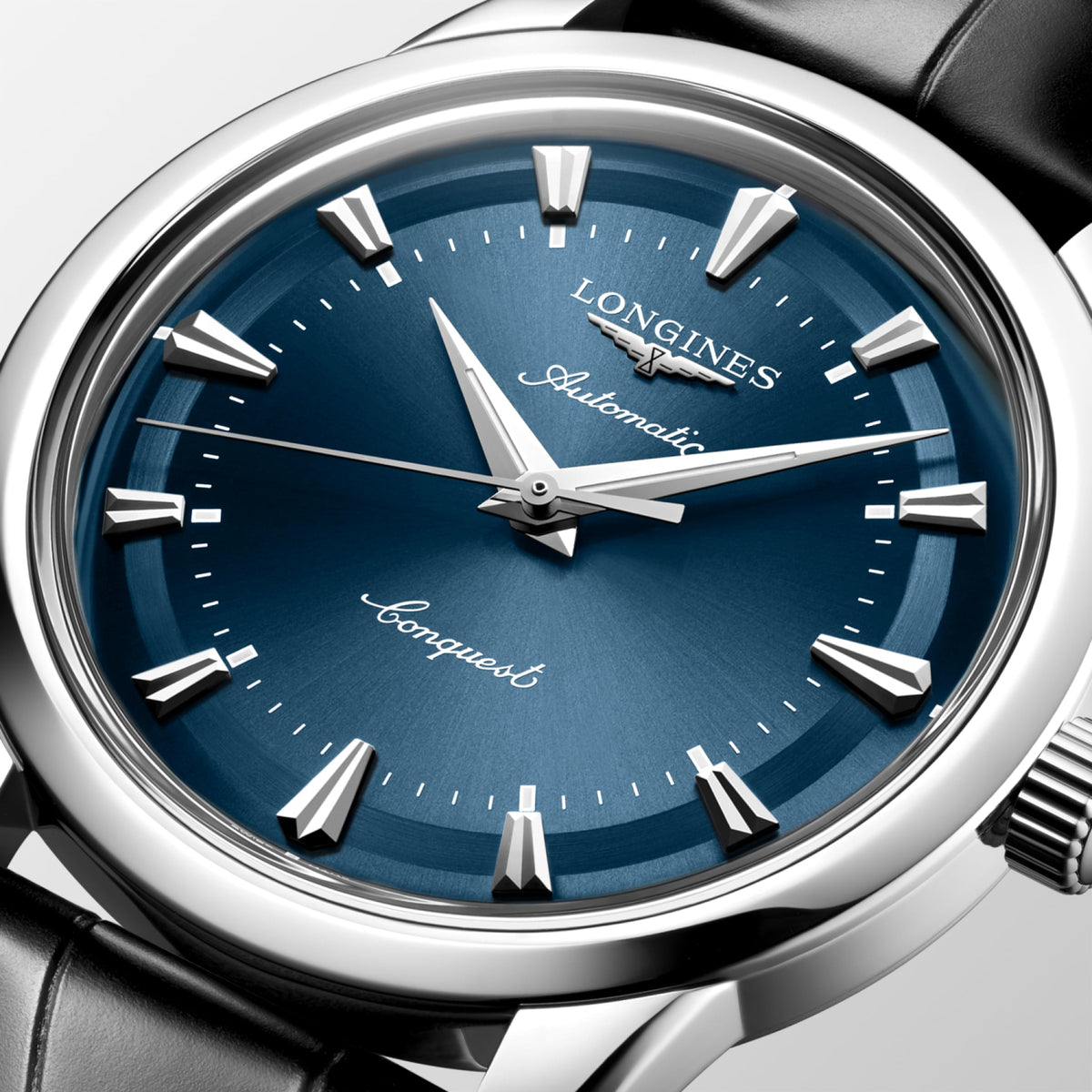 Conquest Heritage 40.00 mm Blue lacquered polished Stainless steel L16504922 L1.650.4.92.2 detailed view