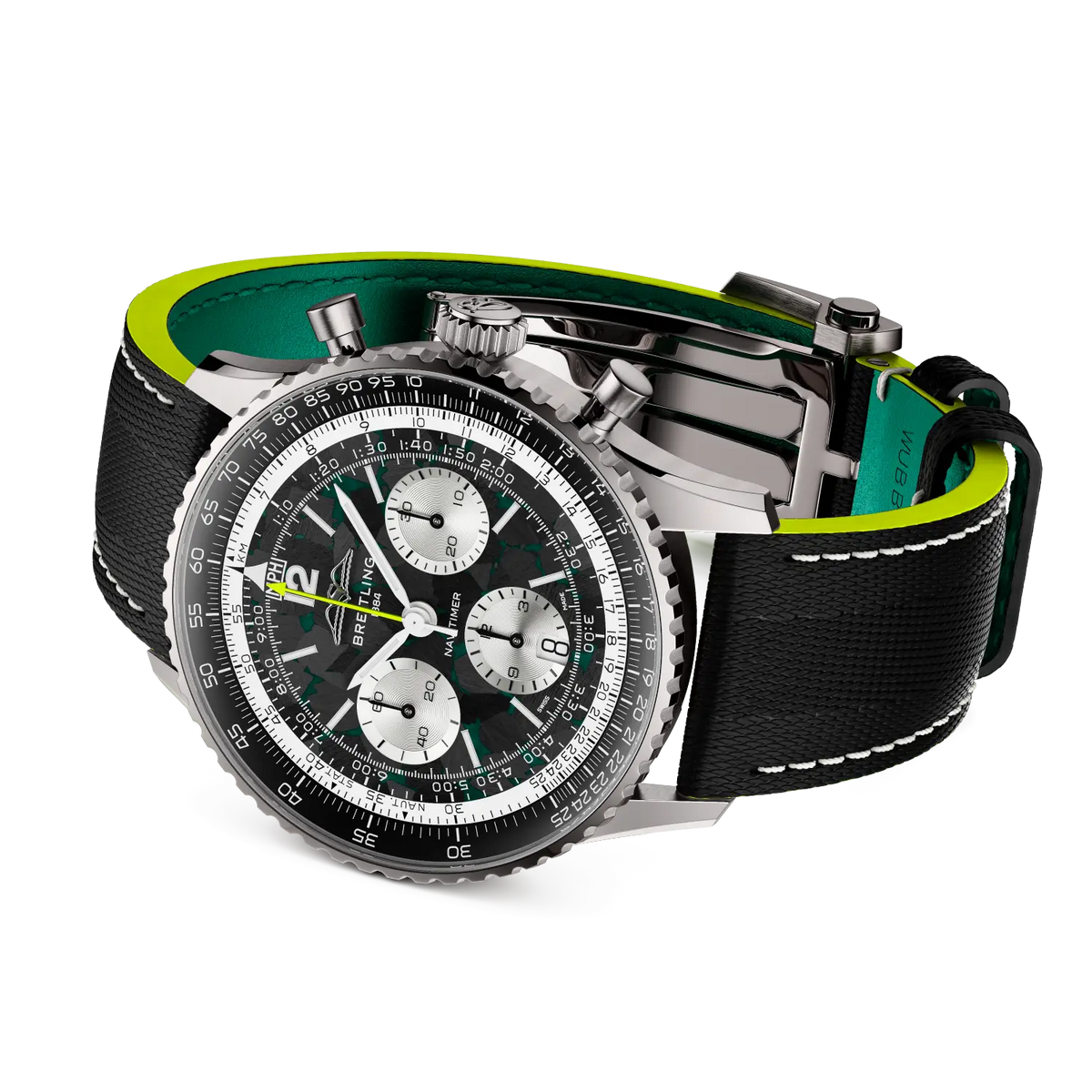 Navitimer B01 Chronograph 43 Aston Martin Aramco Formula ONE™ team Titanium 43 mm EB01381A1B1X1 third view