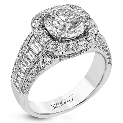 Engagement Ring in 18k Gold with Diamonds - Simon G. Jewelry