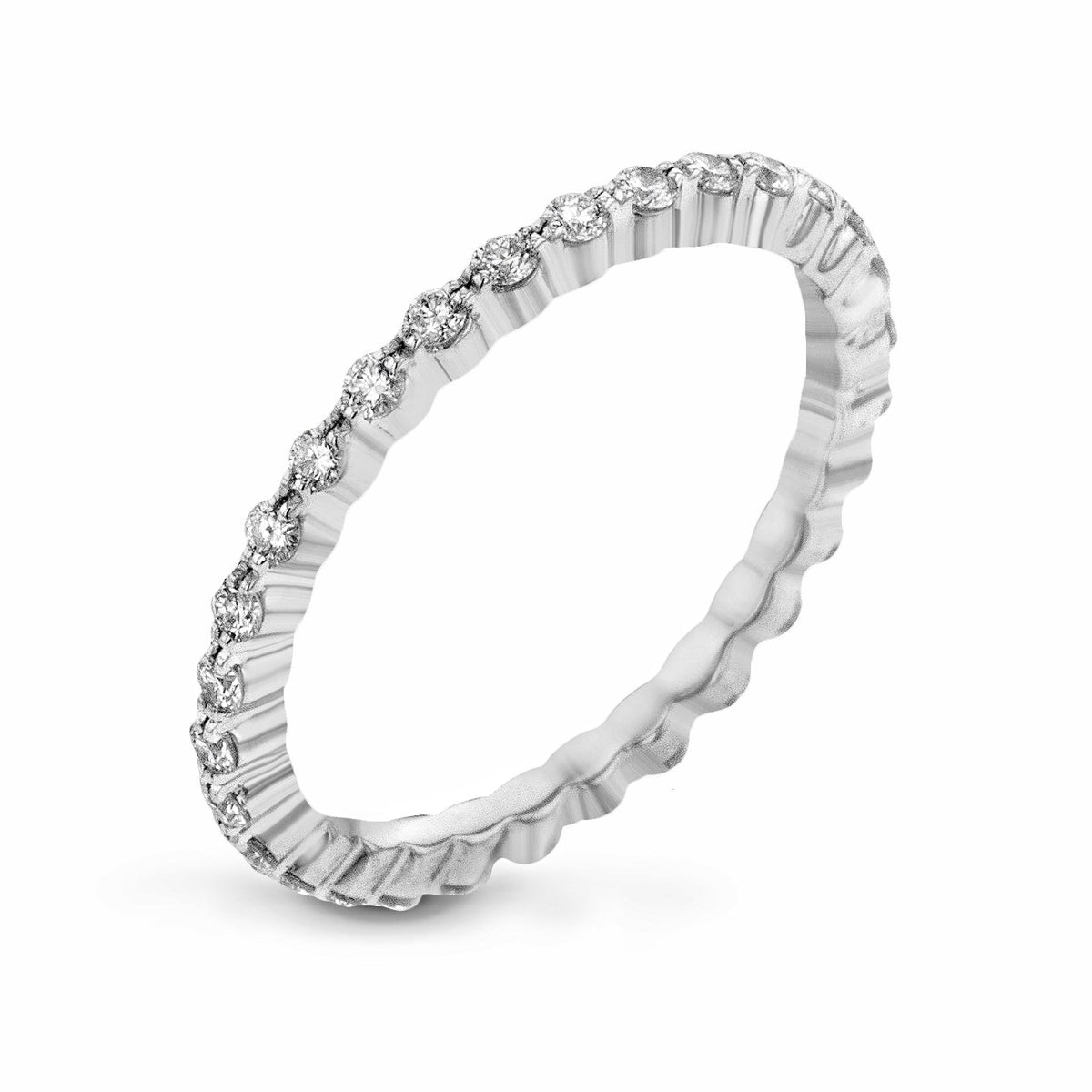Eternity Wedding Band in 18k Gold With Diamonds - Simon G. Jewelry