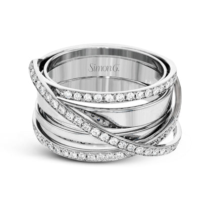 Fashion Ring in 18k Gold with Diamonds - Simon G. Jewelry