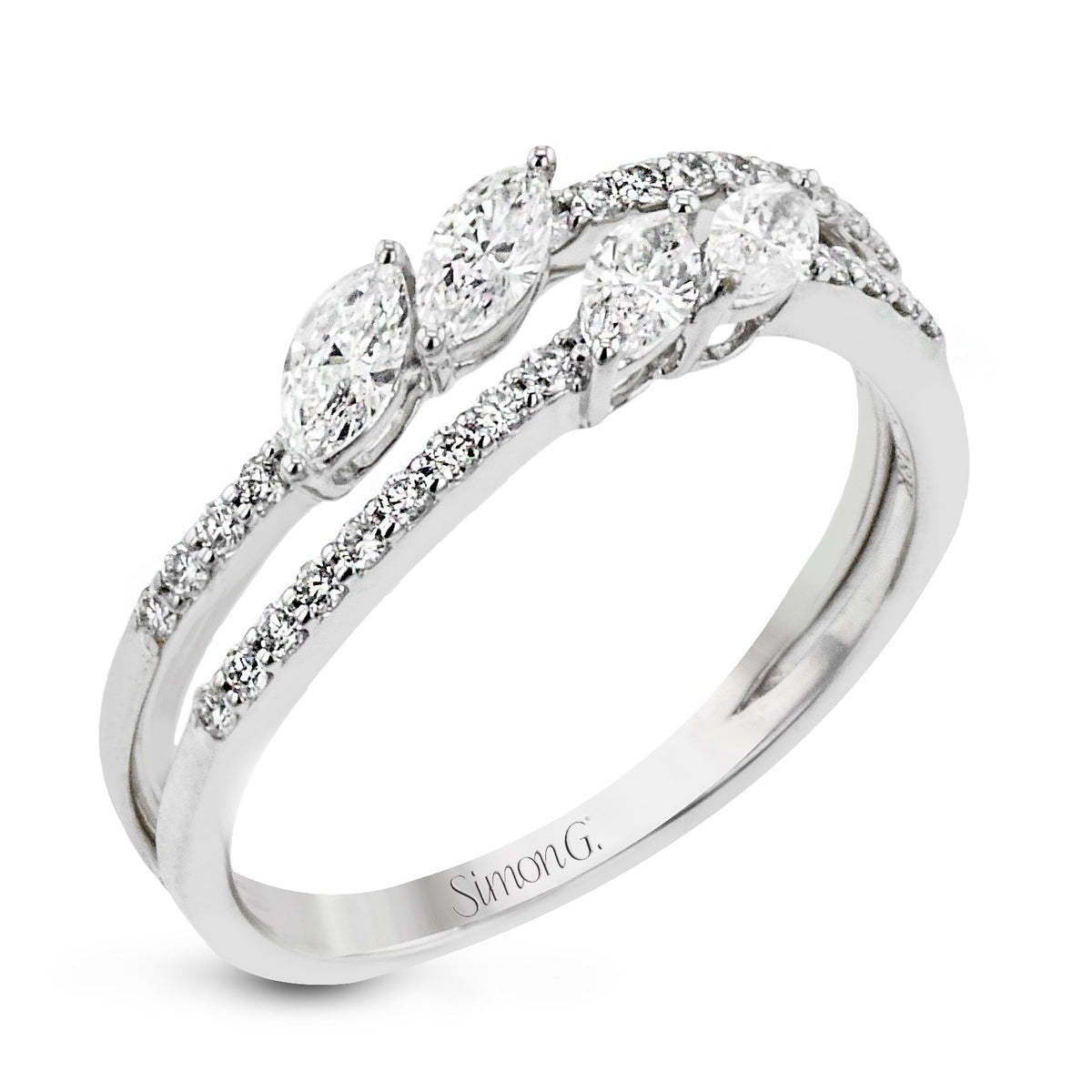 Fashion Ring in 18k Gold with Diamonds - Simon G. Jewelry