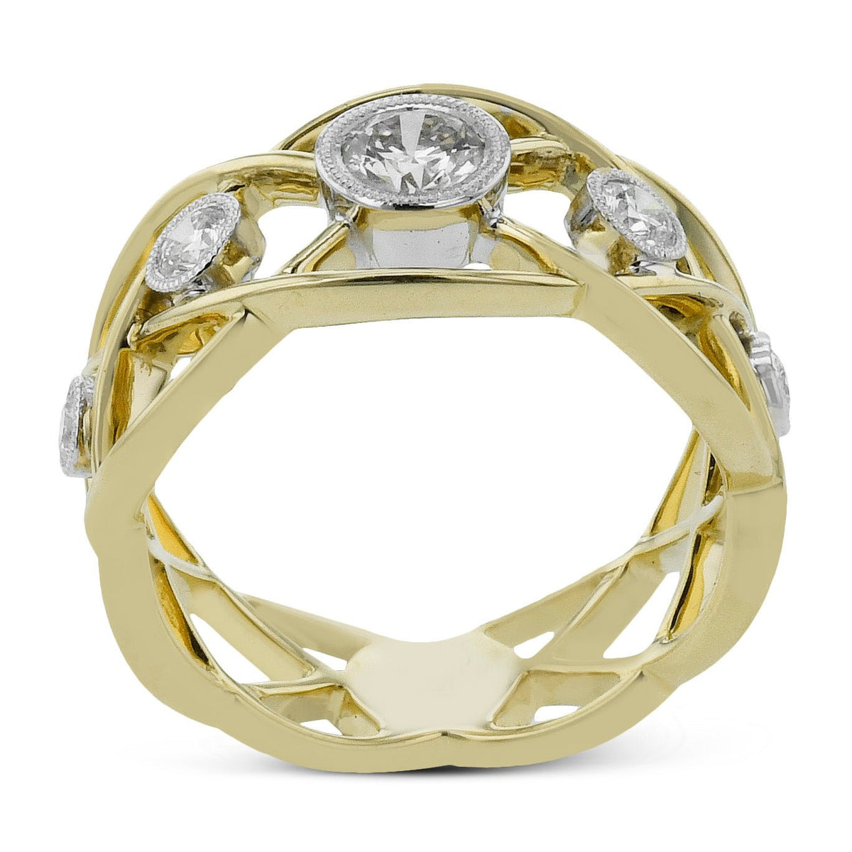Fashion Ring In 18k Gold With Diamonds - Simon G. Jewelry