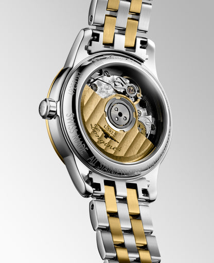 Flagship Classic 26.00 mm Gilt Stainless steel and yellow PVD coating L42743377 L4.274.3.37.7 front and side view