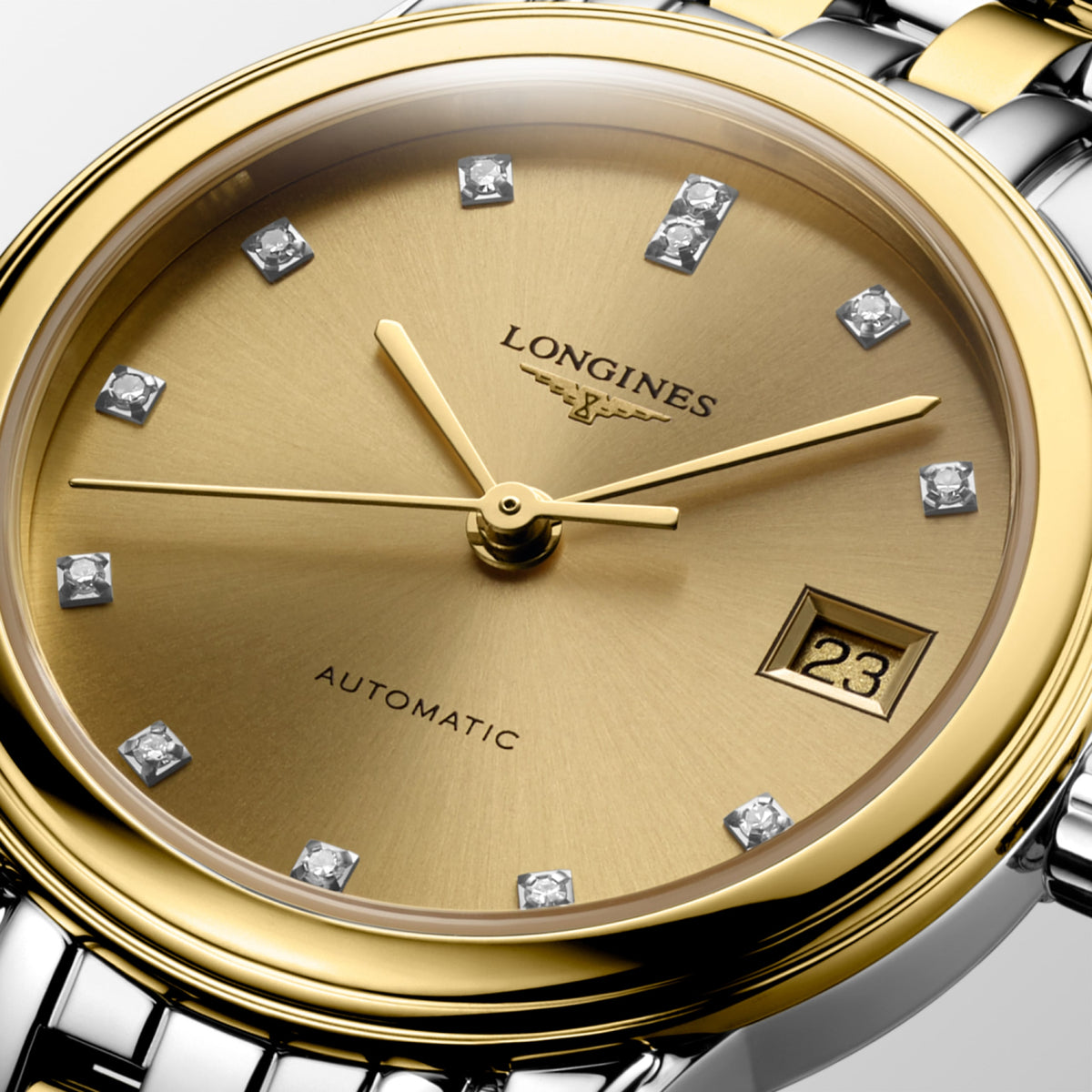 Flagship Classic 26.00 mm Gilt Stainless steel and yellow PVD coating L42743377 L4.274.3.37.7 detailed view