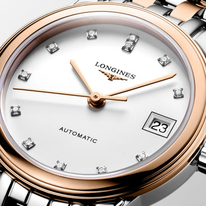 Flagship Classic 26.00 mm White matt Stainless steel and red PVD coating L42743997 L4.274.3.99.7 detailed view