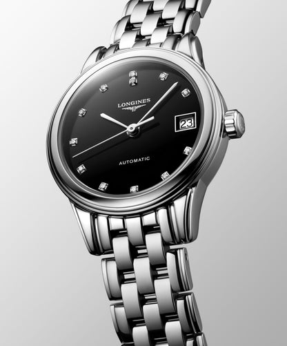 Flagship Classic 26.00 mm Black lacquered polished Stainless steel L42744576 L4.274.4.57.6 back view