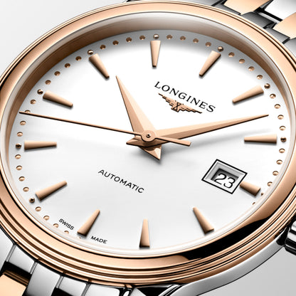 Flagship Classic 30.00 mm White matt Stainless steel and red PVD coating L43743907 L4.374.3.90.7 detailed view