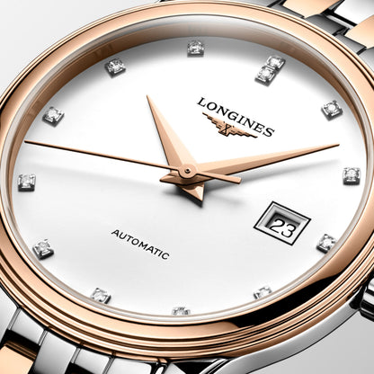 Flagship Classic 30.00 mm White matt Stainless steel and red PVD coating L43743987 L4.374.3.98.7 detailed view
