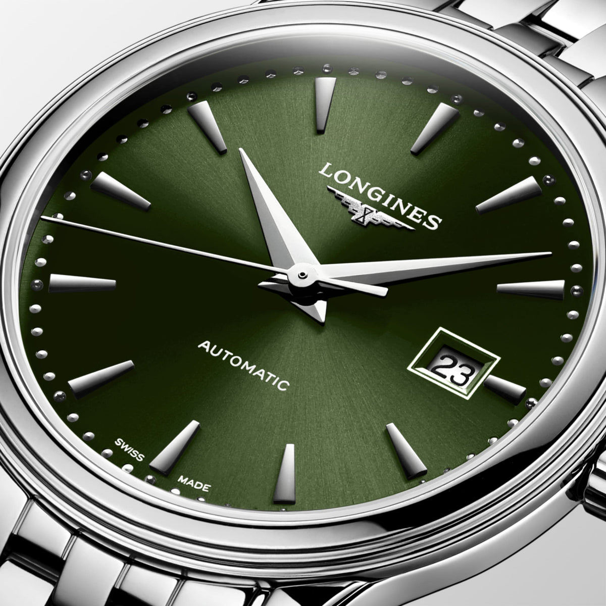 Flagship Classic 30.00 mm Sunray green Stainless steel L43744026 L4.374.4.02.6 detailed view