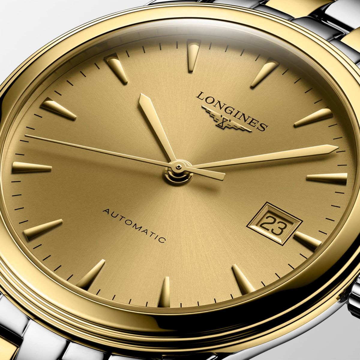 Flagship Classic 38.50 mm Gilt Stainless steel and yellow PVD coating L49743327 L4.974.3.32.7 detailed view