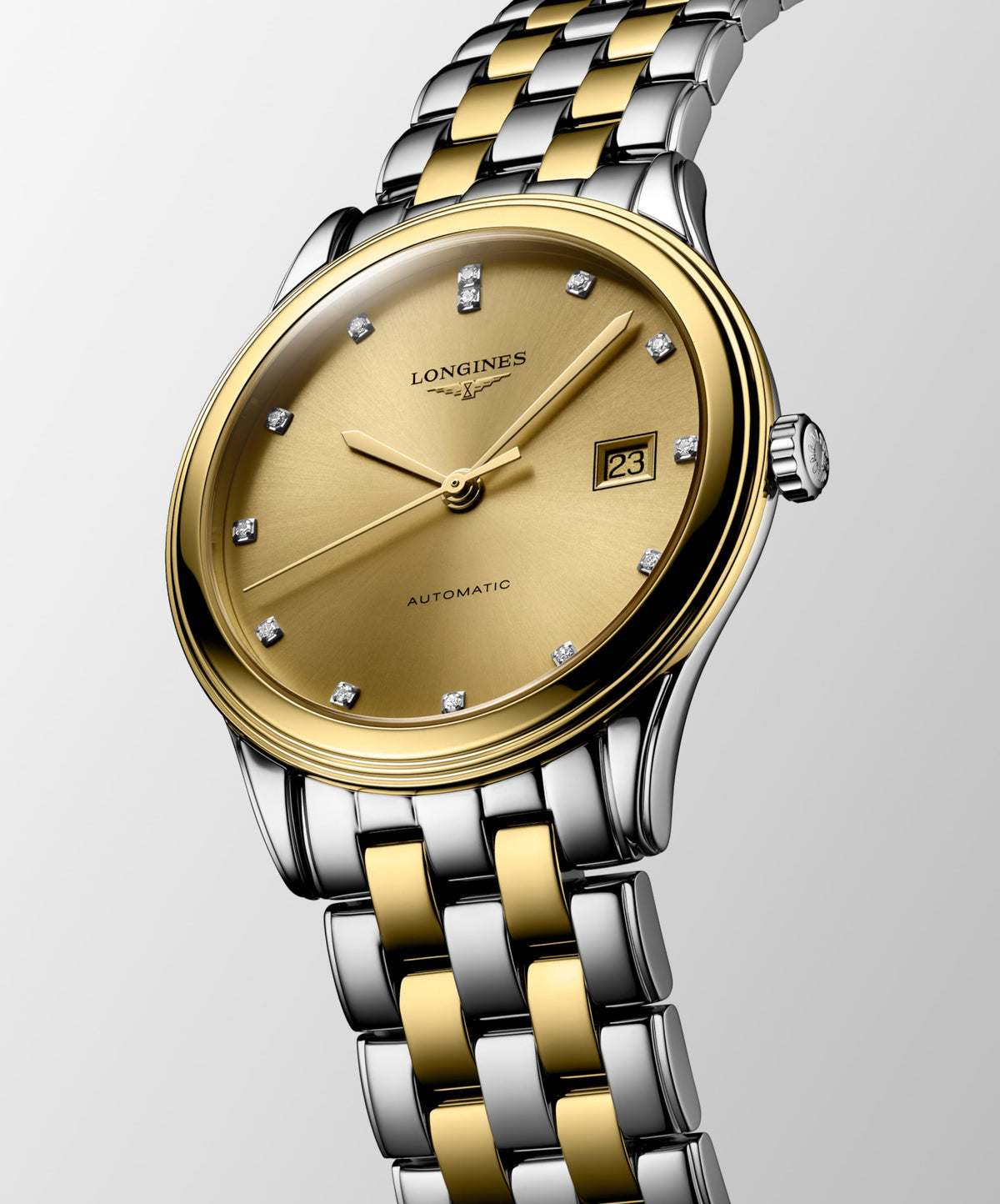 Flagship Classic 38.50 mm Gilt Stainless steel and yellow PVD coating L49743377 L4.974.3.37.7 back view