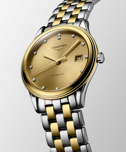 Flagship Classic 38.50 mm Gilt Stainless steel and yellow PVD coating L49743377 L4.974.3.37.7 back view