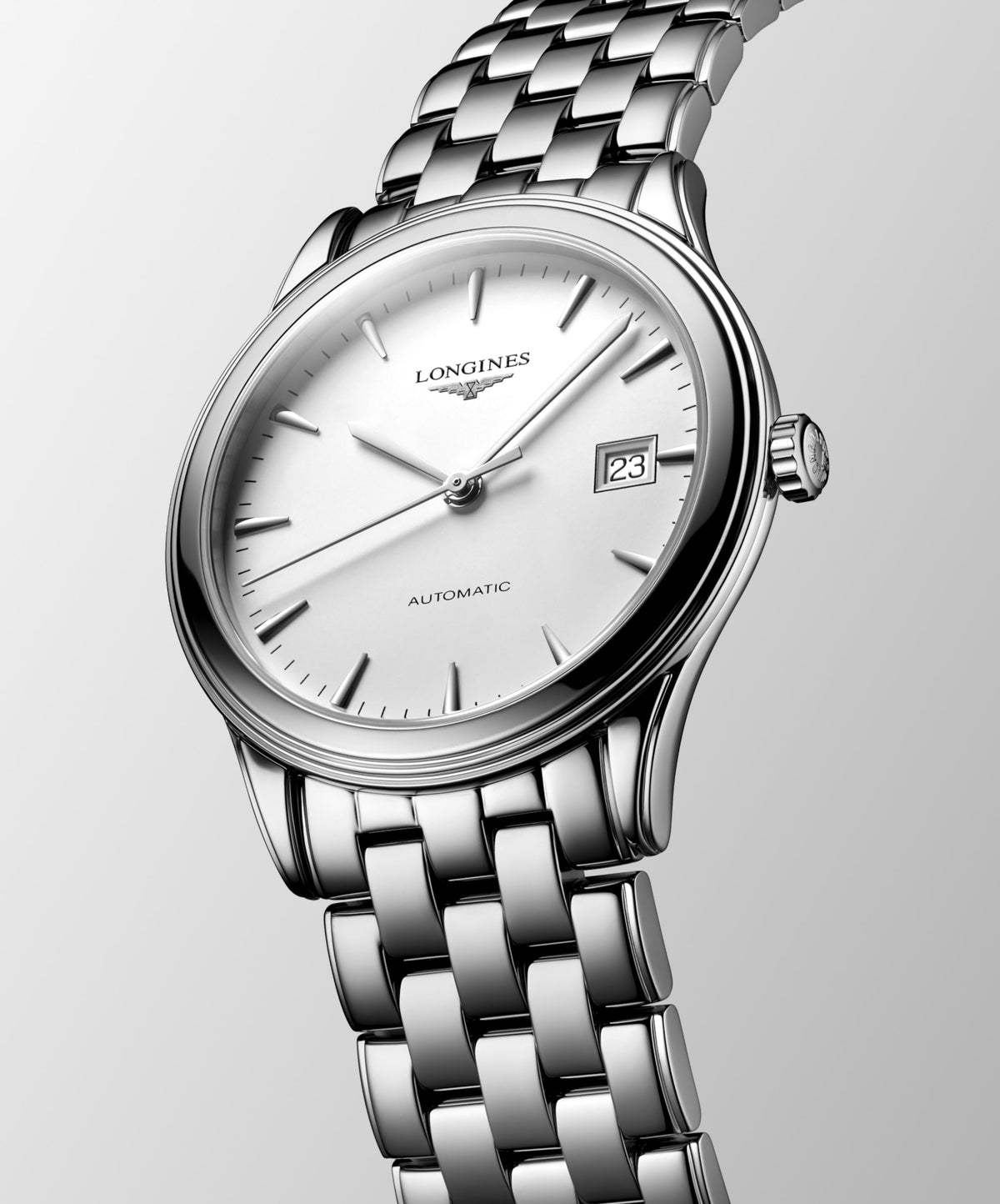 Flagship Classic 38.50 mm White matt Stainless steel L49744126 L4.974.4.12.6 back view