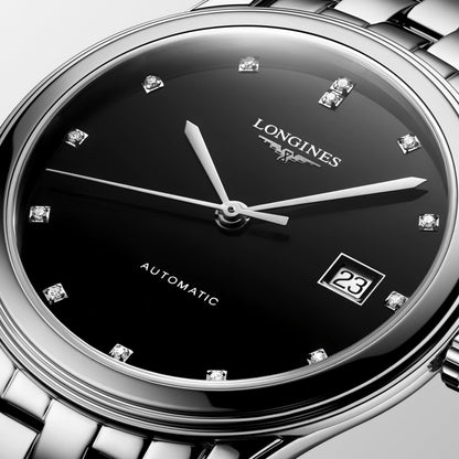 Flagship Classic 38.50 mm Black lacquered polished Stainless steel L49744576 L4.974.4.57.6 detailed view