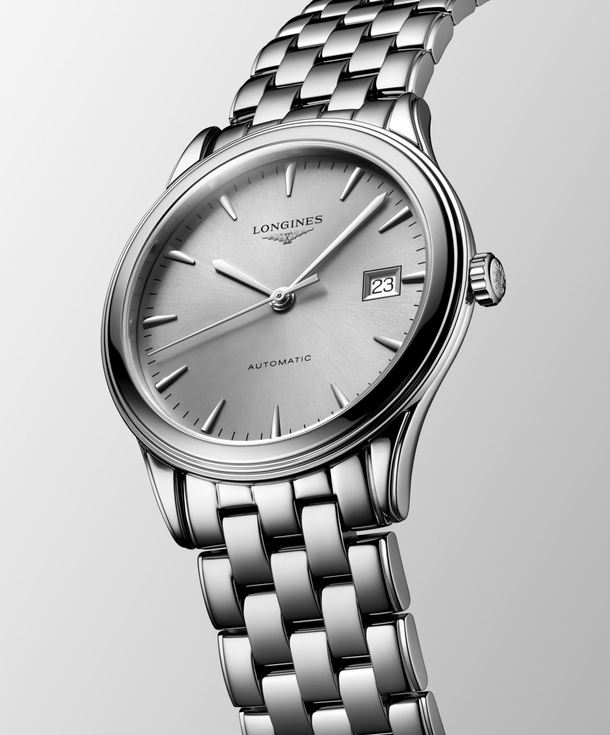 Flagship Classic 38.50 mm Sunray silver Stainless steel L49744726 L4.974.4.72.6 back view