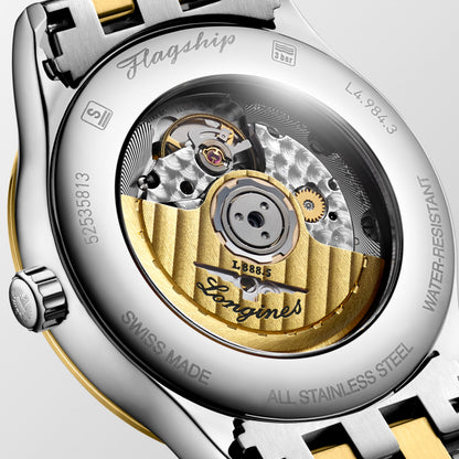 Flagship Classic 40.00 mm Gilt Stainless steel and yellow PVD coating L49843307 L4.984.3.30.7 detailed view