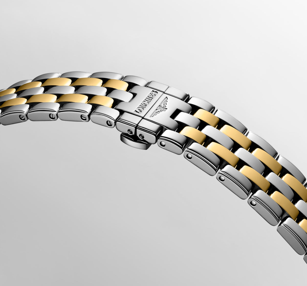 Flagship Classic 40.00 mm Gilt Stainless steel and yellow PVD coating L49843387 L4.984.3.38.7 front and side view