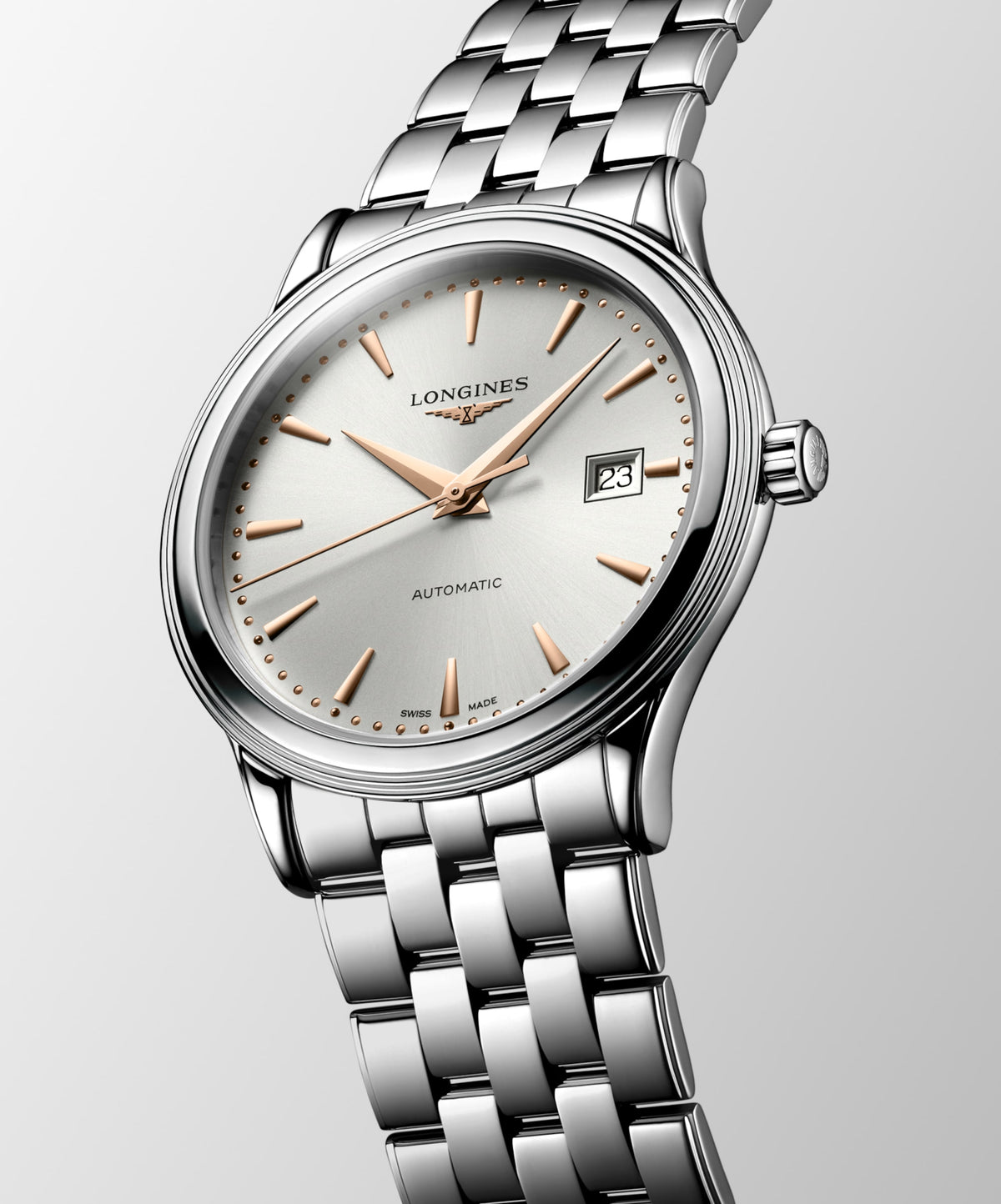 Flagship Classic 40.00 mm Sunray silver Stainless steel L49844706 L4.984.4.70.6 back view
