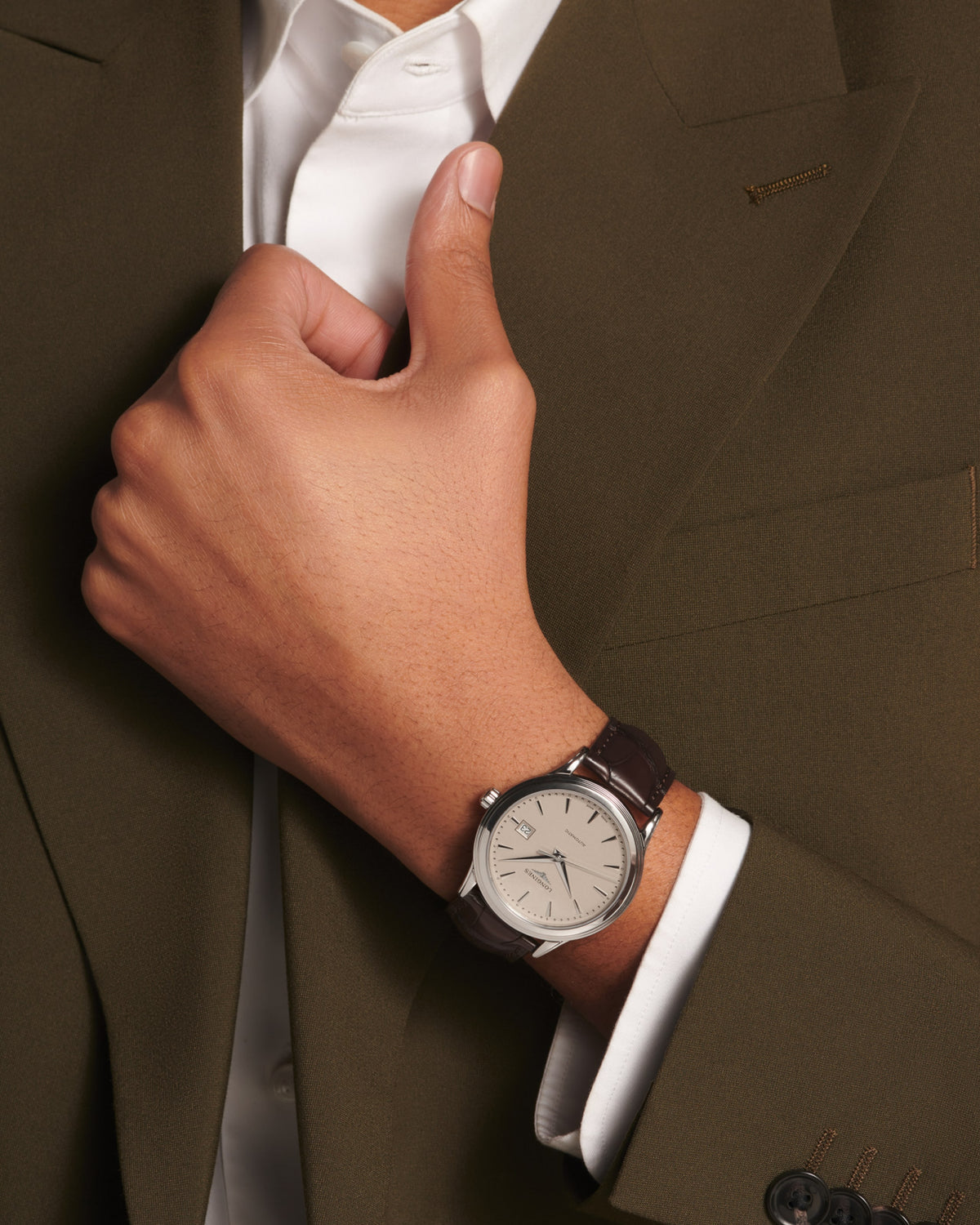 Flagship Classic 40.00 mm Beige Stainless steel L49844792 L4.984.4.79.2 back view