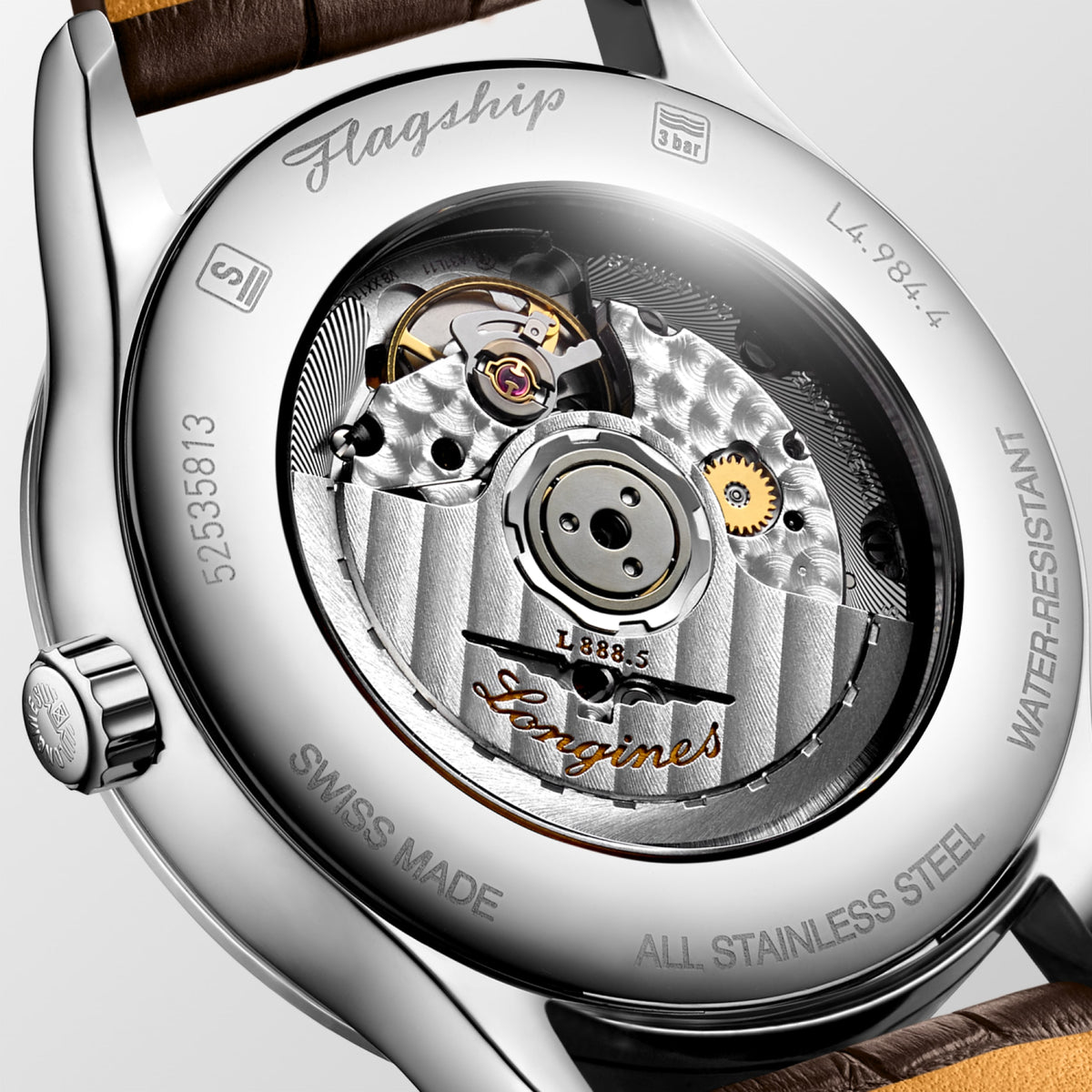 Flagship Classic 40.00 mm Beige Stainless steel L49844792 L4.984.4.79.2 front and side view