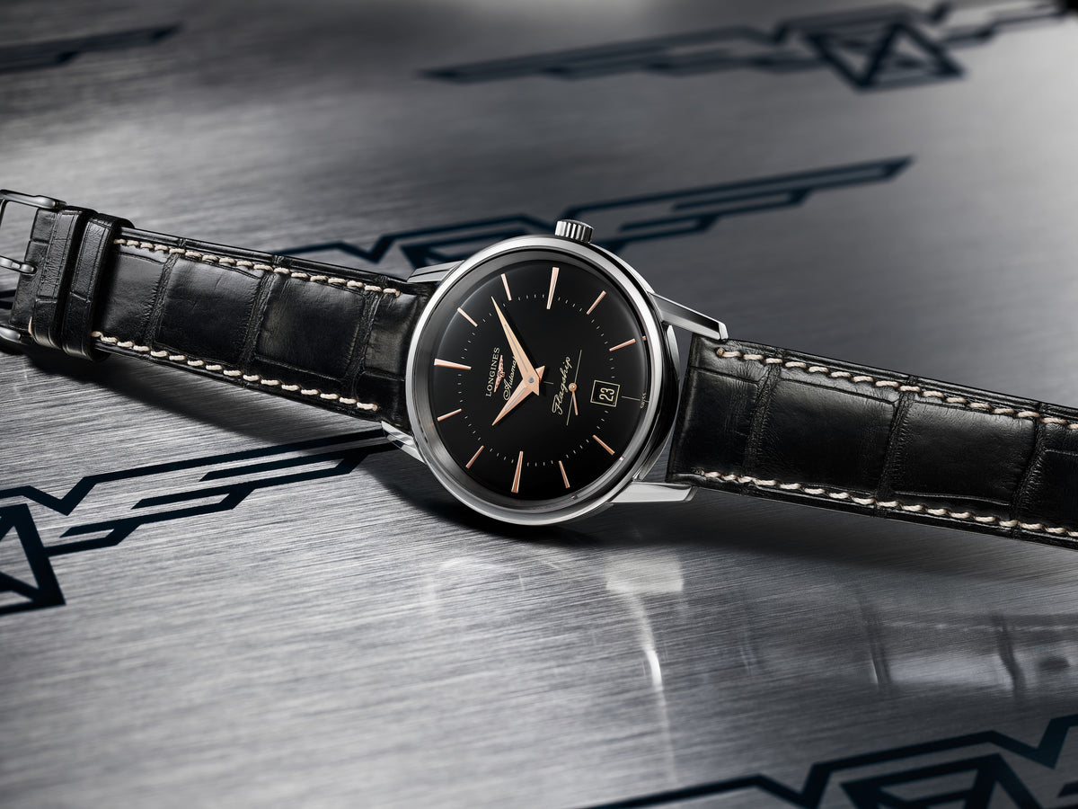 Flagship Heritage 38.50 mm Black Stainless steel L47954580 L4.795.4.58.0 back view