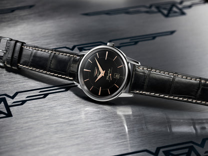 Flagship Heritage 38.50 mm Black Stainless steel L47954580 L4.795.4.58.0 back view