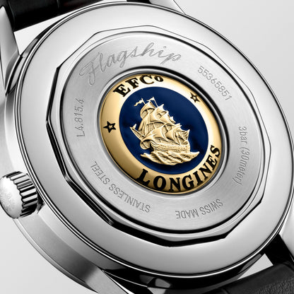 Flagship Heritage Moonphase 38.50 mm Sunray green Stainless steel L48154022 L4.815.4.02.2 back view