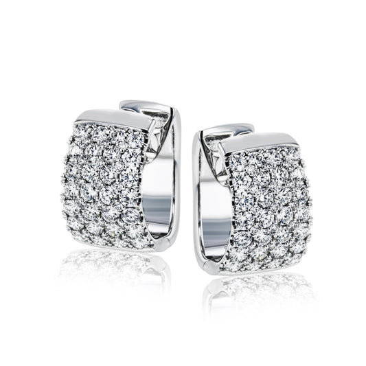 Hoop Earring in 18k Gold with Diamonds - Simon G. Jewelry
