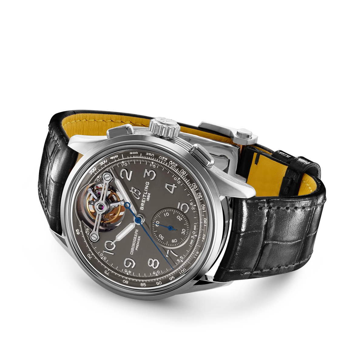 Premier B21 Chronograph Tourbillon 42 Gaston Breitling 18k white gold 42 mm JB2120A61B1P1 third view