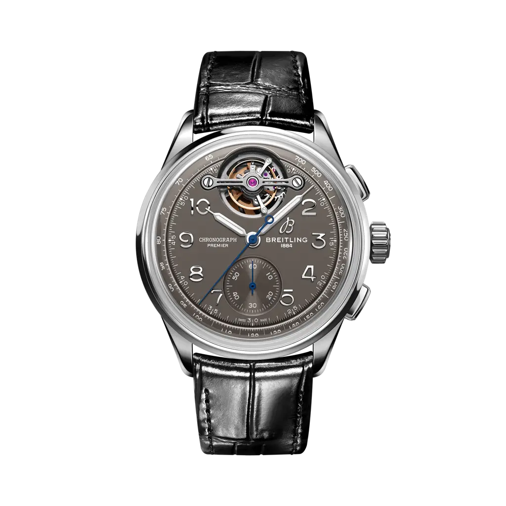 Premier B21 Chronograph Tourbillon 42 Gaston Breitling 18k white gold 42 mm JB2120A61B1P1 main view