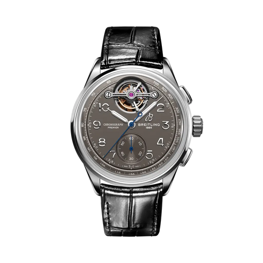 Premier B21 Chronograph Tourbillon 42 Gaston Breitling 18k white gold 42 mm JB2120A61B1P1 main view