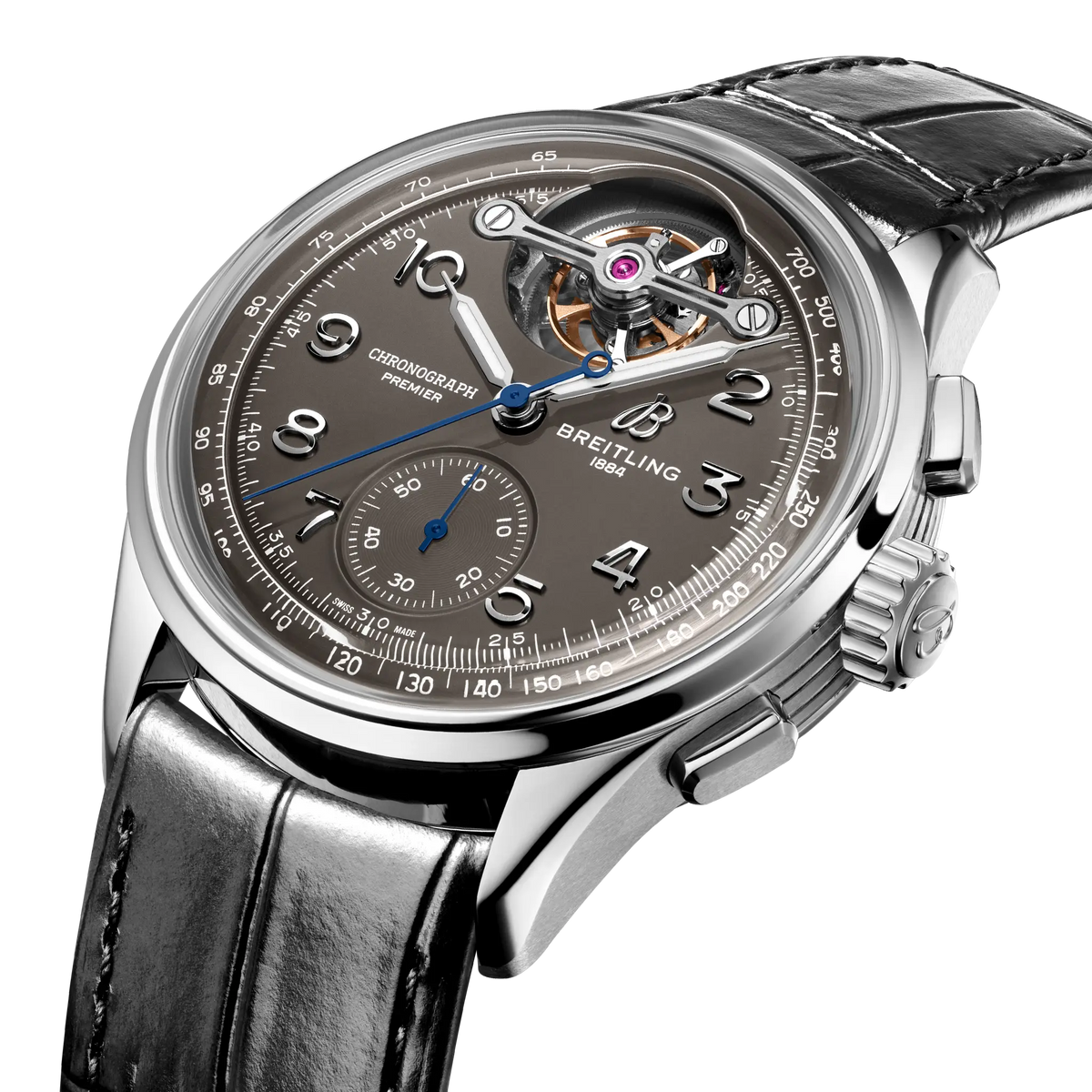 Premier B21 Chronograph Tourbillon 42 Gaston Breitling 18k white gold 42 mm JB2120A61B1P1 second view