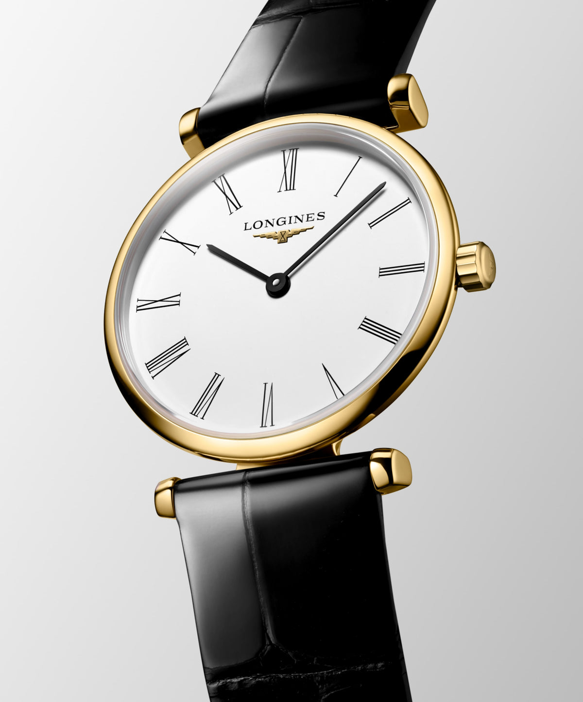 La Grande Classique De Longines 24.00 mm White Yellow PVD coating L4209211B L4.209.2.11.B detailed view