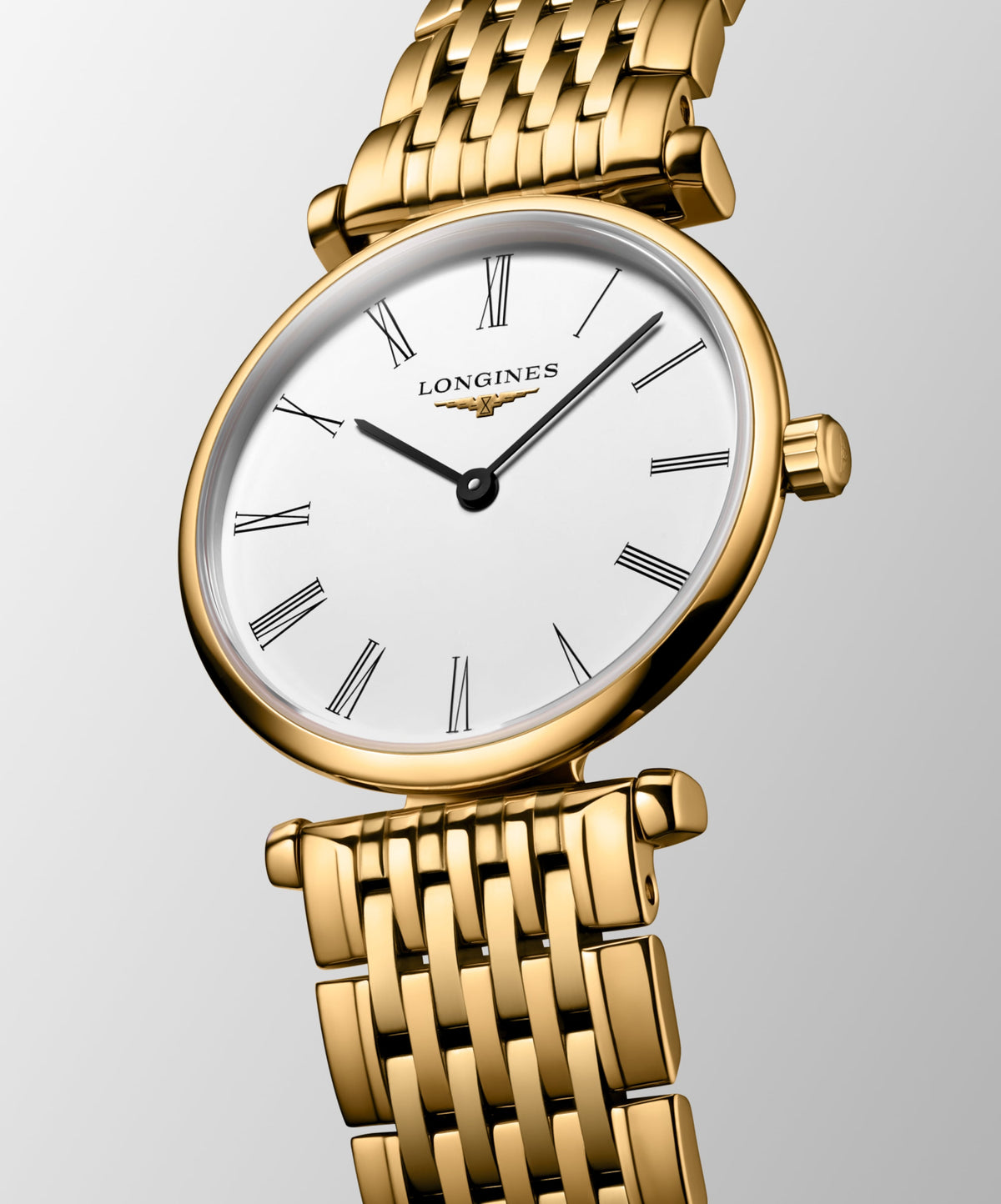 La Grande Classique De Longines 24.00 mm White Yellow PVD coating L4209211E L4.209.2.11.E back view