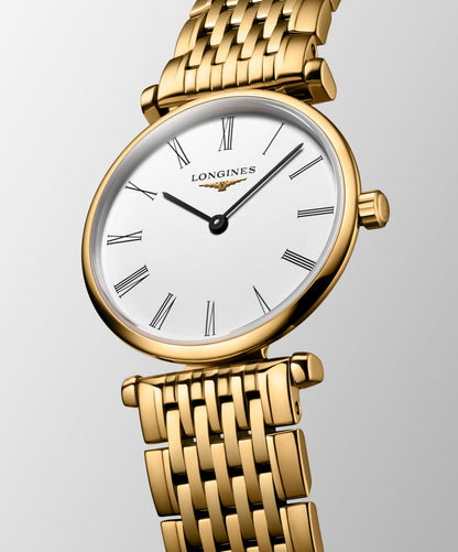La Grande Classique De Longines 24.00 mm White Yellow PVD coating L4209211E L4.209.2.11.E back view