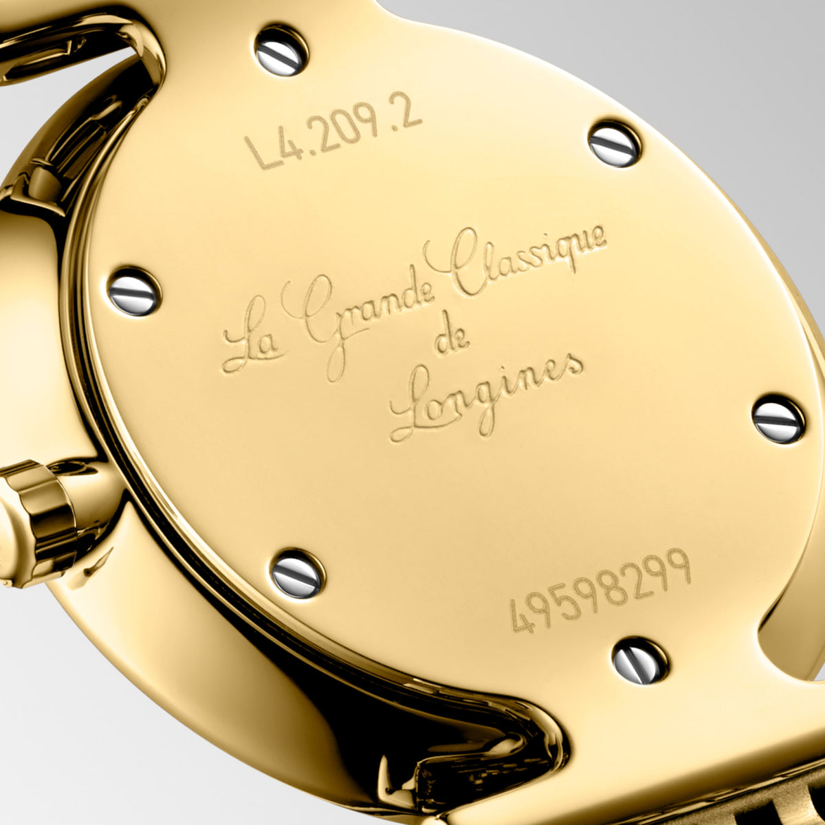 La Grande Classique De Longines 24.00 mm Gilt Yellow PVD coating L4209237E L4.209.2.37.E back view