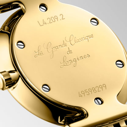 La Grande Classique De Longines 24.00 mm White mother-of-pearl Yellow PVD coating L4209287E L4.209.2.87.E back view