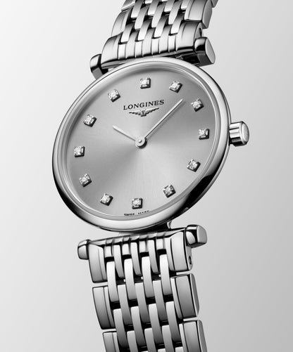 La Grande Classique De Longines 24.00 mm Grey Stainless steel L4209470C L4.209.4.70.C front and side view