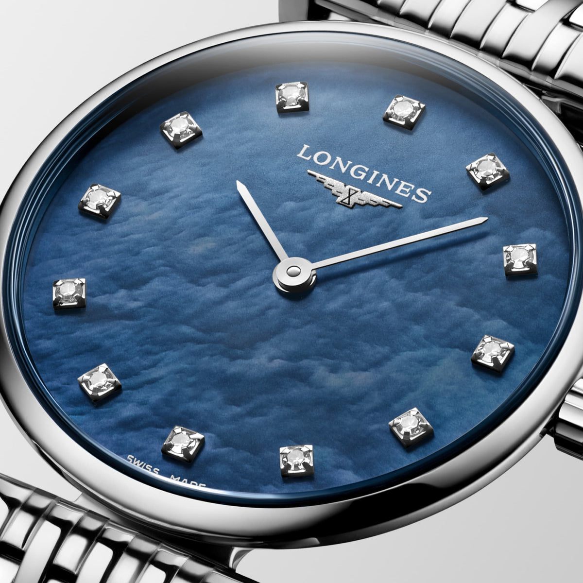 La Grande Classique De Longines 24.00 mm Blue mother-of-pearl Stainless steel L4209481C L4.209.4.81.C detailed view