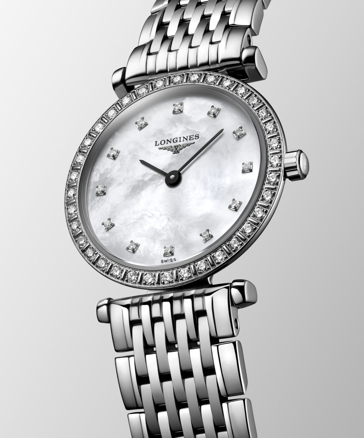 La Grande Classique De Longines 24.00 mm White mother-of-pearl Stainless steel L4341080C L4.341.0.80.C back view