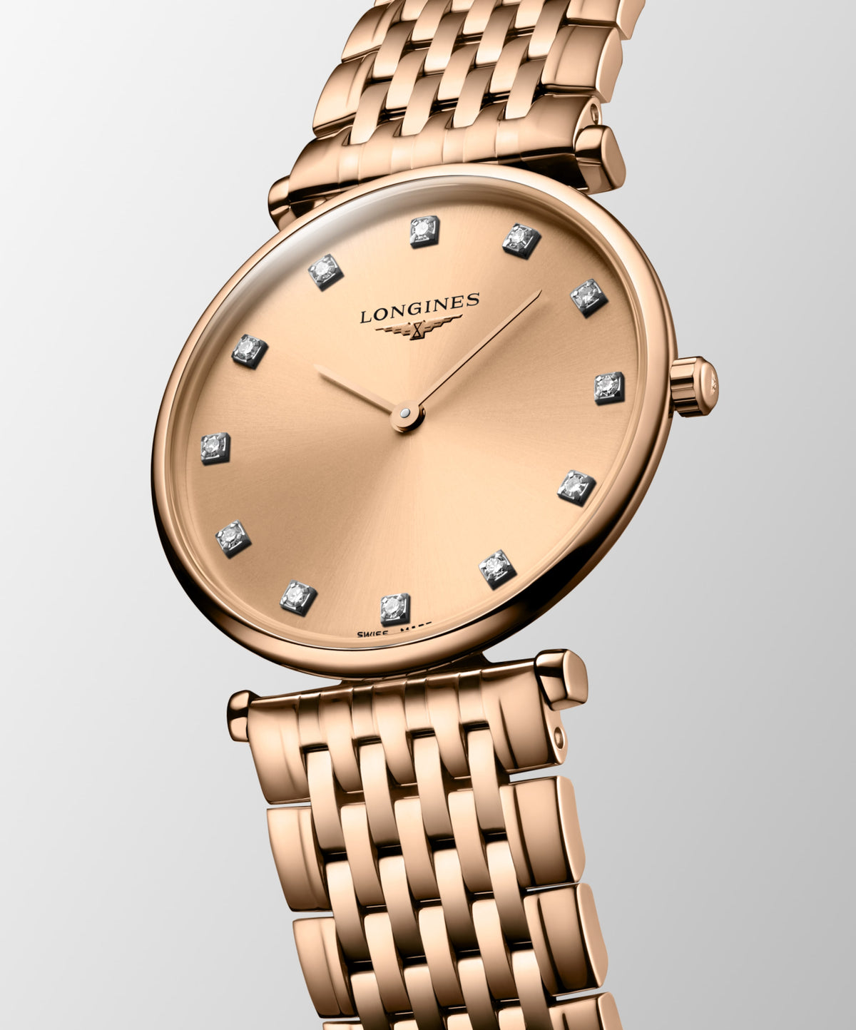 La Grande Classique De Longines 29.00 mm Red Red PVD coating L4512190E L4.512.1.90.E front and side view