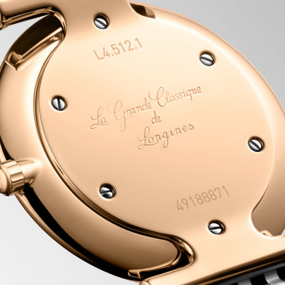 La Grande Classique De Longines 29.00 mm White mother-of-pearl Stainless steel and red PVD coating L4512197D L4.512.1.97.D back view