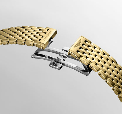 La Grande Classique De Longines 29.00 mm White mother-of-pearl Yellow PVD coating L4512287E L4.512.2.87.E back view