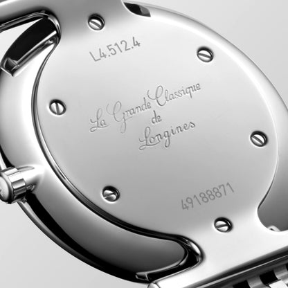 La Grande Classique De Longines 29.00 mm White mother-of-pearl Stainless steel L4512487C L4.512.4.87.C back view