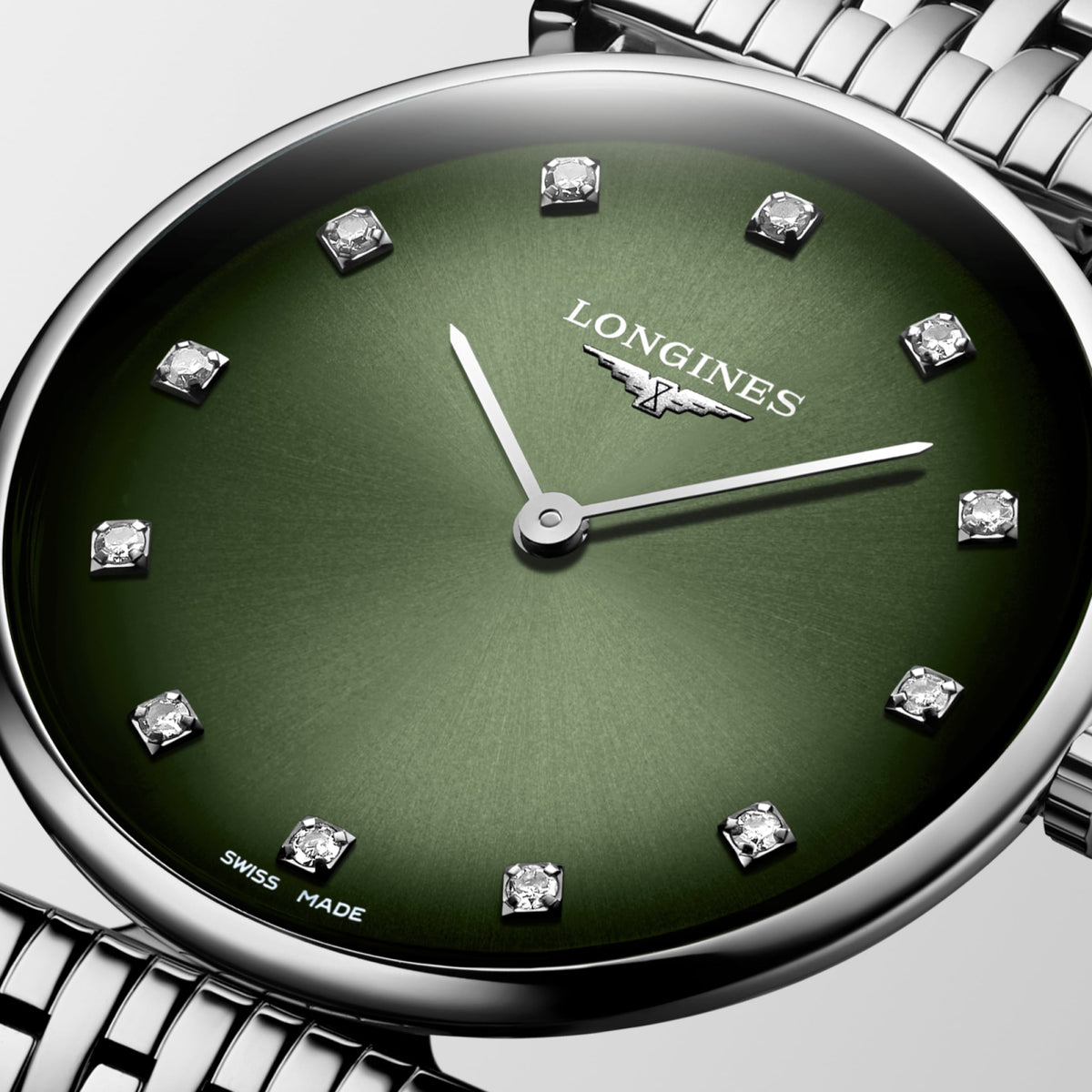 La Grande Classique De Longines 29.00 mm Green Stainless steel L4512492C L4.512.4.92.C detailed view