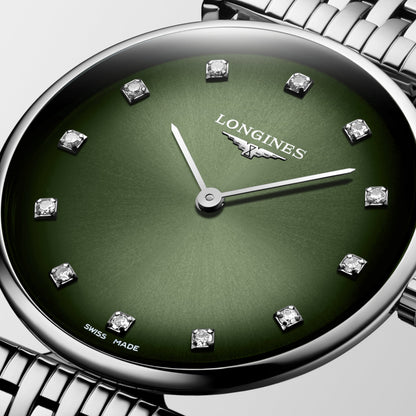 La Grande Classique De Longines 29.00 mm Green Stainless steel L4512492C L4.512.4.92.C detailed view