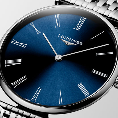 La Grande Classique De Longines 38.00 mm Sunray blue Stainless steel L4866494C L4.866.4.94.C detailed view