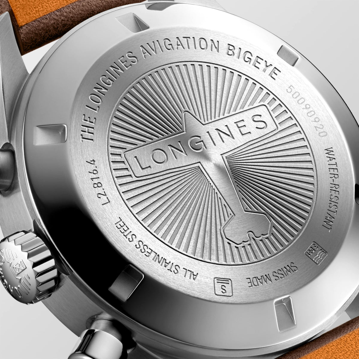 Longines Avigation Bigeye 41.00 mm Black Stainless steel L28164532 L2.816.4.53.2 front and side view