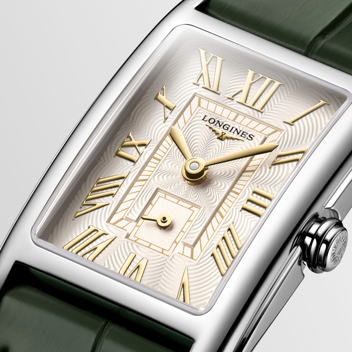 Longines Dolcevita 20.80 X 32.00 mm Ivory Gilt "flinqué" Stainless steel L52554082 L5.255.4.08.2 detailed view